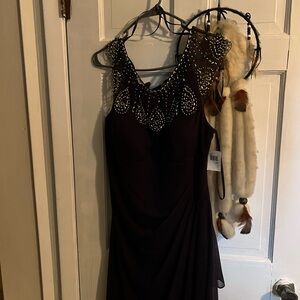Elegant Black Beaded Dress